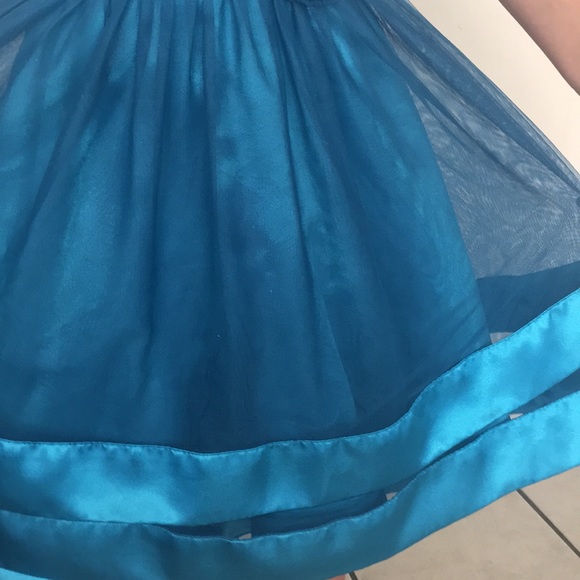 Girls aqua dress - Picture 6 of 7